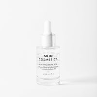 Pure Hyaluronic Acid Serum by Skin Cosmetica, highlighting its clear, hydrating formula and sleek packaging.