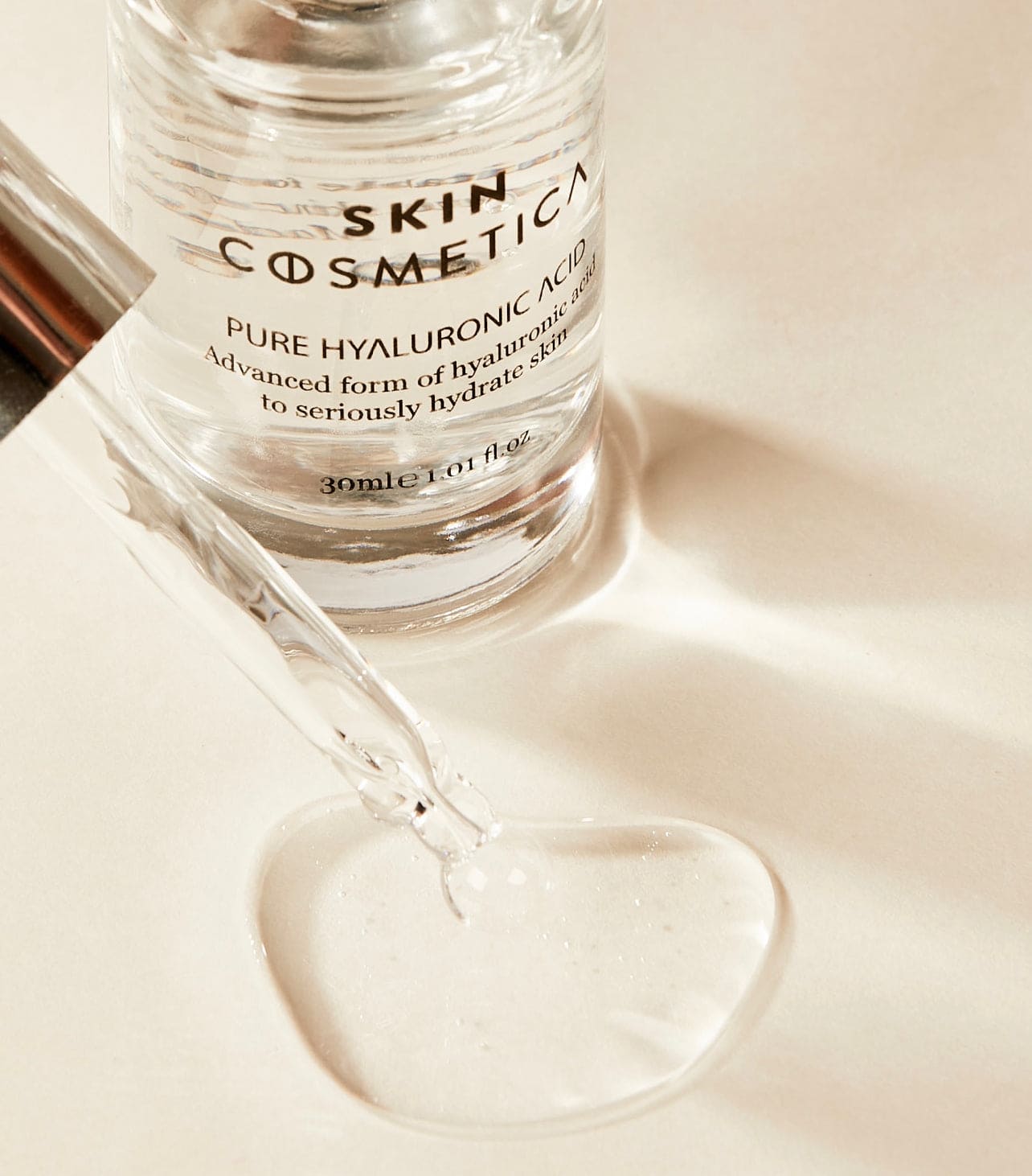 Deep hydration and skin-firming benefits of Skin Cosmetica Pure Hyaluronic Acid Serum.